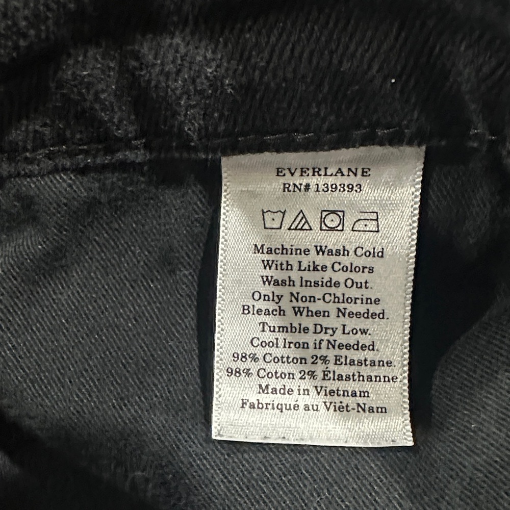 Everlane Kick Flare Cropped Jeans Washed Black Sz 29 - Picture 6 of 6